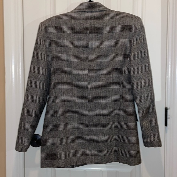 Jones New York 10 Tweed Jacket Black&White,Single-Breasted Detailing sleeve cuff - Picture 3 of 14